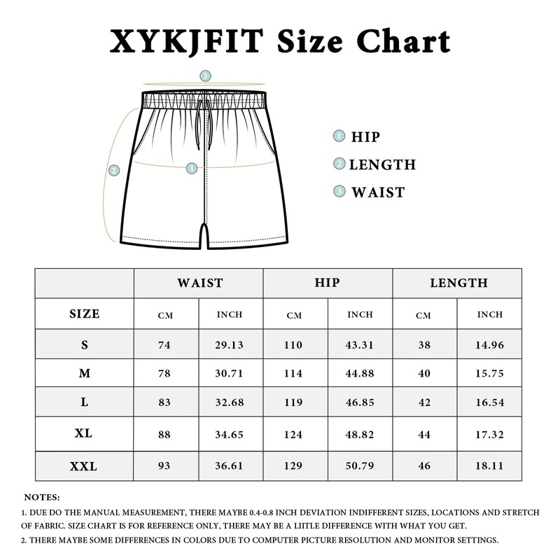 XYKJFIT Mens Swim Trunks Quick Dry 5 Inch Board Shorts