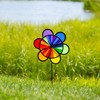 In the Breeze Rainbow Double Flower/Wheel Combo Spinner, 12"