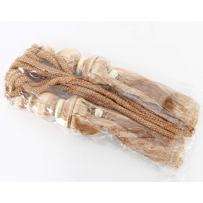 YunNasi 1 Pair Curtain Tie backs Rope Handmade Tassel Curtain