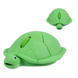 Cute Wireless Mouse, Turtle Shape Cartoon 2.4GHz Cordless Silent Mouse with USB Receiver Children Mice Kids Gaming Mouse for Notebook, Laptop,PC, Desktop,Gift(Green)