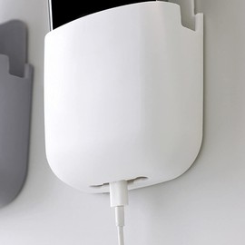 NUOBESTY 10pcs Storage Box Cell Phone Wall Mount Stick on Wall Phone Holder Tv Remote Control Tv Mount Wall Mount Remote Controller Holder Wall Bracket Pp Remote Control Board White Office