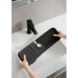 Generic Black Silicone Sink Splash Guard | Kicthen | Faucet Mat | Splash Guard | Kicthen Sink Faucet Mat |