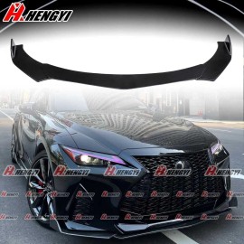 ZTT For 21 22 Lexus IS350 IS500 F-Sport Gloss Black Black Front Bumper Lip Splitter