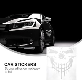 VICASKY Car Stickers 1pc Reflective Skull Car Sticker Skeleton Stickers Car Bumper Sticker Car Body Stickers Suitcase