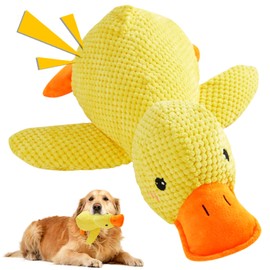 TECHEEL Dog Toy Duck Quack Duck Dog Toy Quak Duck Dog Toy Cuddly Toy Duck Dog Calming Duck Dog Sound Toy for Dogs Duck Plush Toy Dog Toy
