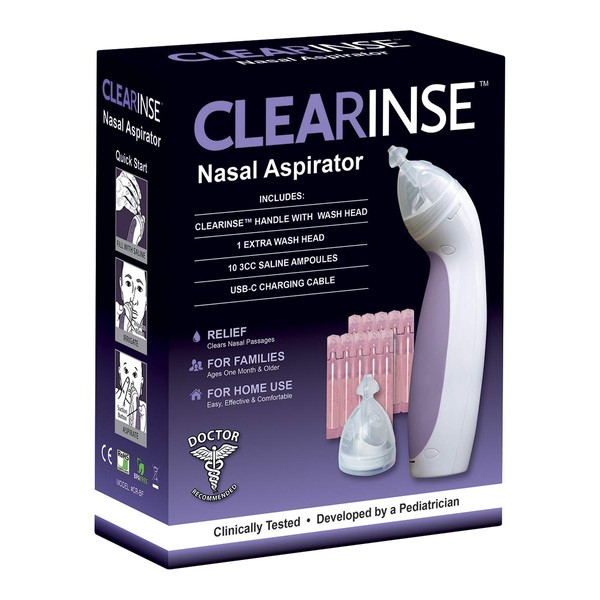 CLEARinse Electric Nasal Cleaning Aspirator and Saline Starter Kit