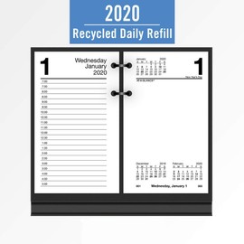 AT-A-GLANCE 2020 Daily Desk Calendar Refill, 3-1/2" x 6", Recycled, Loose Leaf (E717R50)