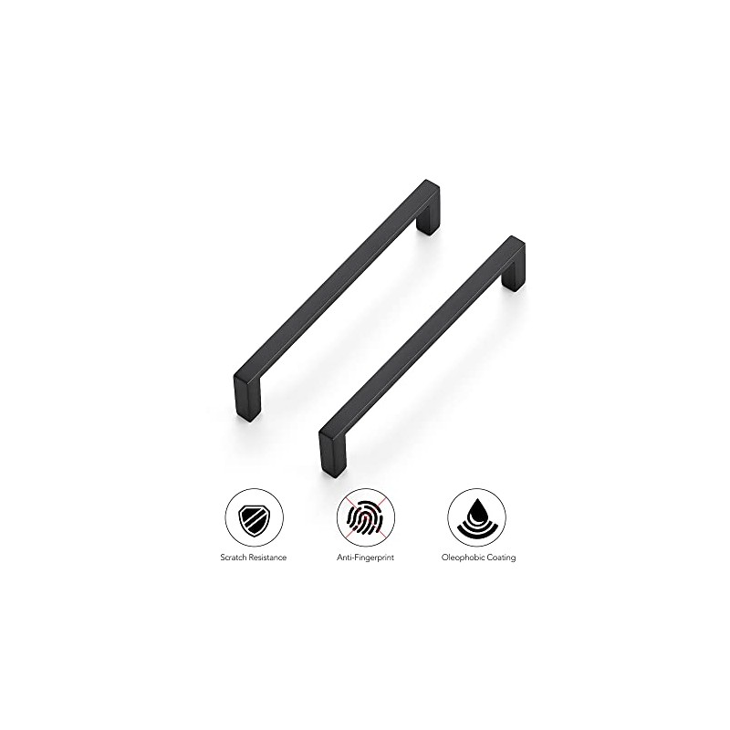 Ravinte 30 Pack Matte Black Cabinet Pulls, 5 Inch (128mm)