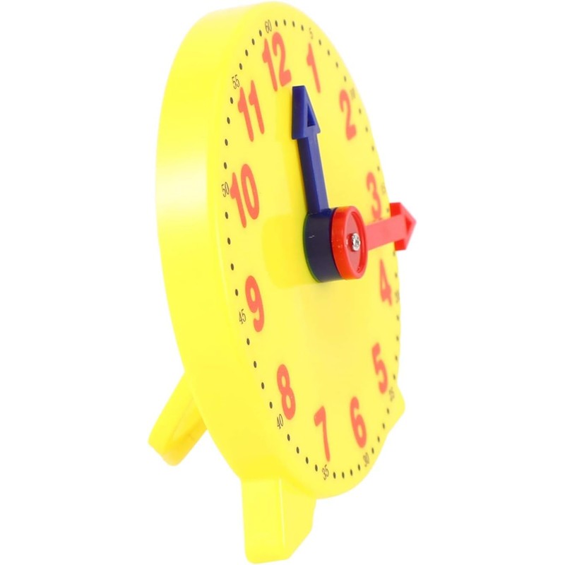 Jizlan Yellow 4 Inch Learning Clock Time Model Teacher Gear