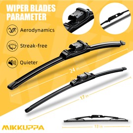 MIKKUPA Windshield Wiper Blades Replacement for Buick Encore 2013 2014 2015 2016 2017 2018 2019 2021 Original Factory Quality All Season Front Rear Wiper Blade Set - 26" 14" 10"(Set of 3)