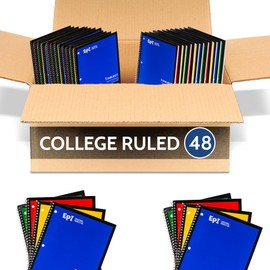 EPI Spiral Notebook | 1 Subject - College Ruled - 70 Sheets, Durable Spiral Binding | 10.5 x 8 in | Classroom Supplies | School, Office, Note Taking, Journaling - 48 Pack