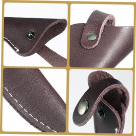 FOMIYES 3pcs Professional Hairdressing Scissors Bag Leather Scissor Storage Case Compact Easy-clean Design Shears Pouch