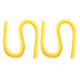 PATIKIL 540 x 5mm Rainbow Quilling Strips Paper,240 Pcs Origami Paper Quilling Strip for Art DIY Hand Craft Christmas, Gradient Light Yellow