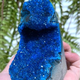 Rainbow Quartz Crystal Cluster Raw Mineral Stones Blue Yellow Orange Green Purple Colors Mineral Geode Clusters for Craft UseColor: Blue Geode Quartz, Size: 400-500g