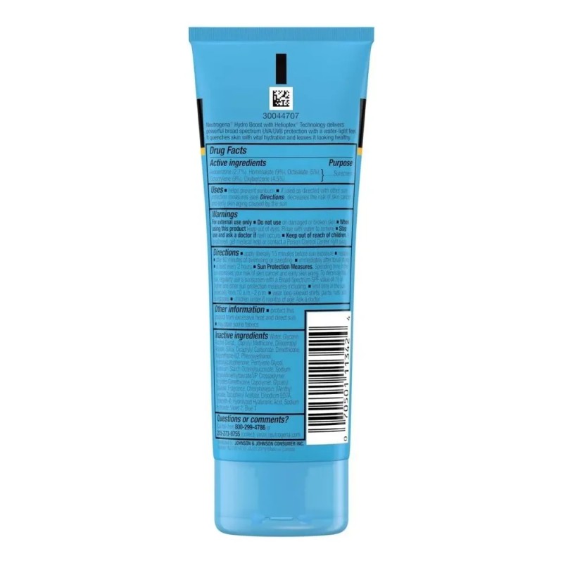 Neutrógena Bloqueador Protector Solar Hydro Boost 50 SPF Textura en