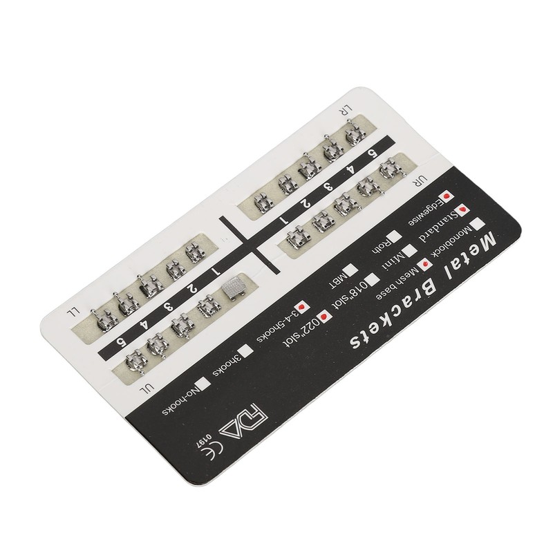 200pcs Dental Brackets Brace Highly Polished Metal Teeth Bracket Brace