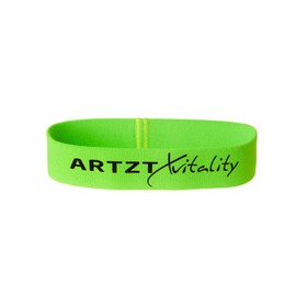 ARTZT vitality Theraband Loop Band Textile | Fitness Band Made of Soft Fabric | For Training Arms, Legs, Butt and Belly | 3 Strengths Available | Made in Germany Green | Lightweight 30 cm