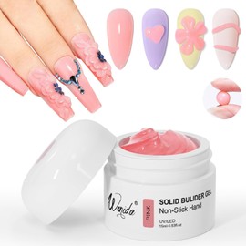 Solid Builder Gel Wenida Pink 15ml Nail Extension Gel Non Stick Hand Sculpture Gel Nail Carving Gel Nail Strengthen Gel for Home DIY Nail Manicure Art