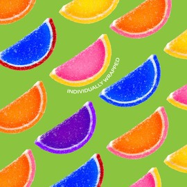 Fruit Slices - 2 Pound Bulk Pack (About 60 Count) - Jelly Candy - Assorted Flavors - Individually Wrapped Treats