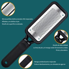 Raspador de Pies, 2 Piezas de Acero Inoxidable Pedicura Quita Callos para los Pies, Herramientas Profesionales para el Cuidado de los Pies para Pedicura para Eliminar Callos de Piel Dura