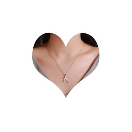 Sttiafay Boho Starfish Pendant Necklace Blue Starfish Choker Necklace Silver Star Necklace Vintage Ocean Starfish Necklace Jewelry for Women