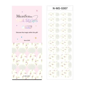 MelodySusie Semi Cured Gel Nail Strips (Lace French)- Works with Nail lamp, Salon-Quality, Long Lasting, Easy to Apply & Remove - Includes 20pcs