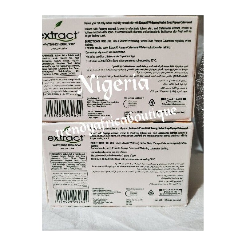 Extract X2 Extract soap with papaya. (NIGERIA) for Tougher SKIN.