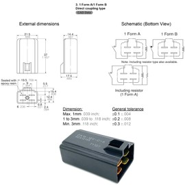 CA1a-12V-C-5 ACA12145 30A 12VDC SPST Relay 4-Pin - Compatible with Altima, F-150, Camry - Fixes P0230/P069E Codes (Fuel Pump/Cooling Fan)