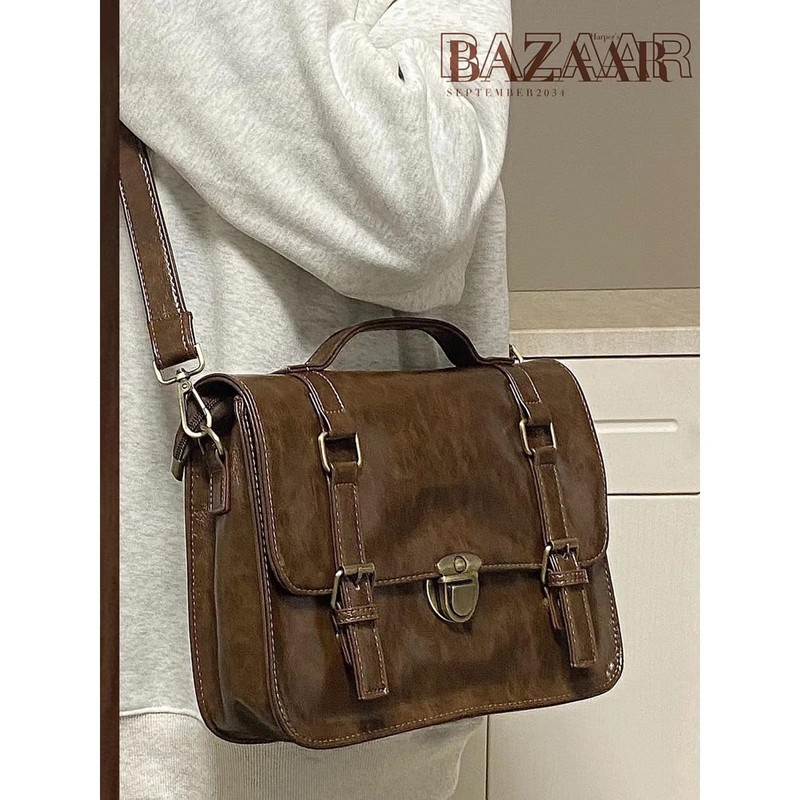 MILLEVIBE Briefcases for Women and Men - Faux Leather Cambridge