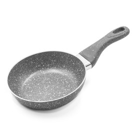 Zanetti Pietra Rara non-stick pan with aluminium handle, soft touch, high strength, 18 cm diameter, grey, made in Italy