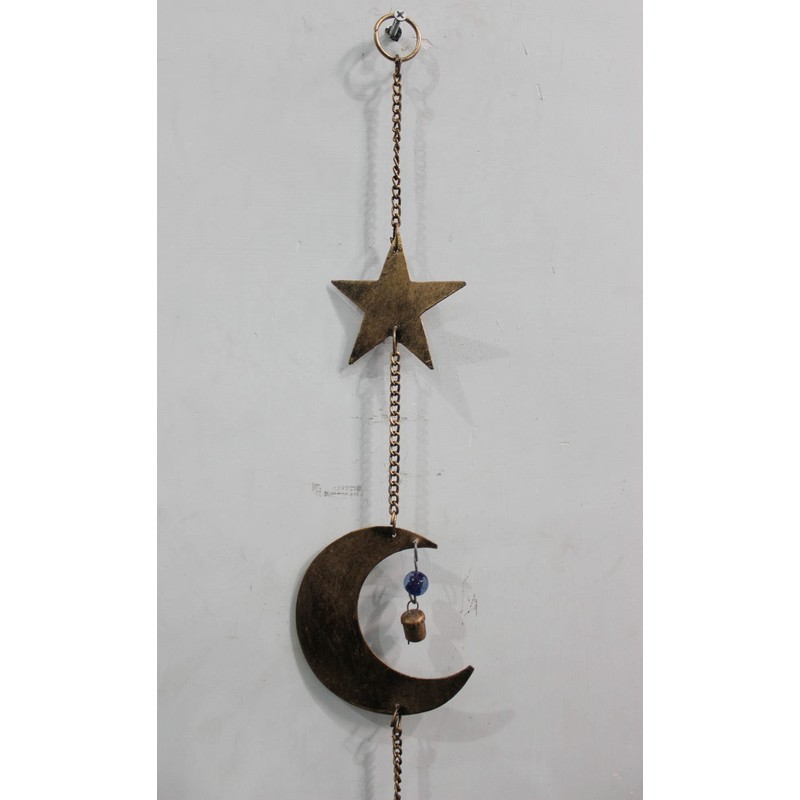 Sun Moon Star Hanging Chime Recycled Iron Wind Chime Sun
