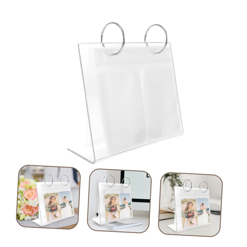 STOBOK Acrylic Picture Album Mini Photo Album Vertical Display Stand
