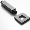 KATAIS Matte Black Shower Arm with Flange, Square - Stainless