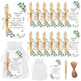 12 Sets Thank You Gift,Employee Appreciation Gifts,Thank You Gifts For Colleagues,Inspirational Bamboo Ballpoint Pen,For Colleagues Teacher Nurses Volunteer Bulk Gift,Birthday Leaving Graduation Gifts