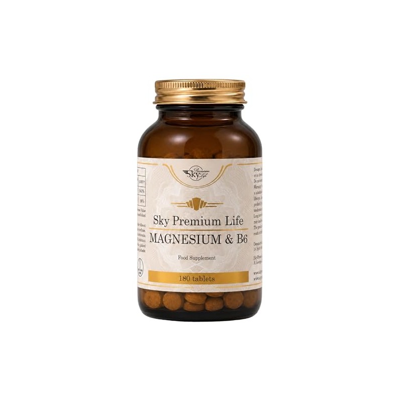 Sky Premium Life Magnesium & Vitamin B6 Supplement 180 Tablets