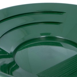 ASR Outdoor 10 Inch Bottom Dual Riffle Gold Pan Gold Prospecting Equipment, Green