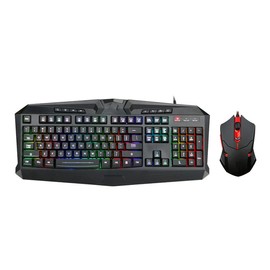 Combo de Juego y Teclado de Juego con Cable retroiluminado, Soporte de Juego de Cable iluminados a Prueba de Agua, Longitud de línea de 1,8 Metros    
