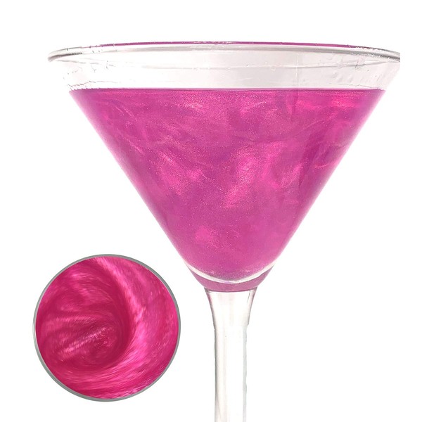 Snowy River Pink Cocktail Glitter - All Natural Pink Beverage Glitter for Cocktails, Champagne, Wine Glitter, Beer Glitter, Drink Sparkle (56 Gram (2 Ounce), Pink)