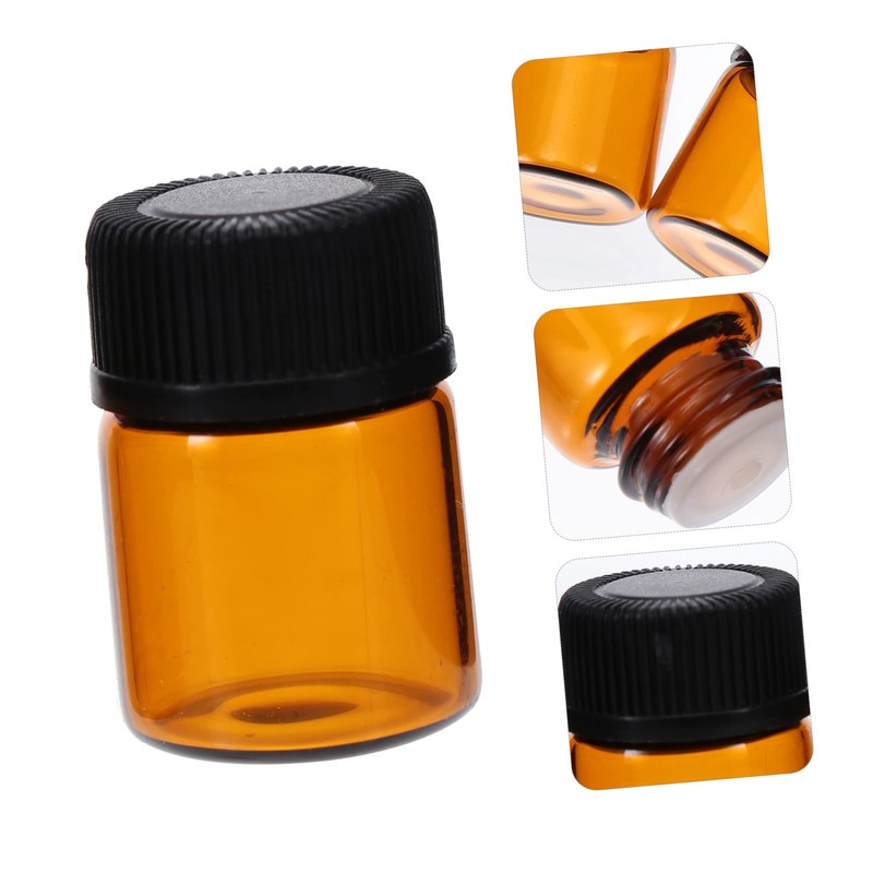 FOMIYES Travel-Sized Essential Oil Sample Bottles 100PCS 1ml Cream Dispensers
