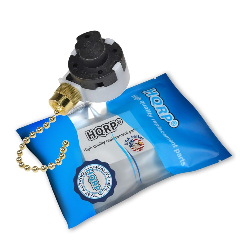 HQRP Ceiling Fan Pull Chain 3-Speed 4-Wire Control Switch Compatible
