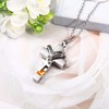 Fumete 5 Pcs Ashes Urn Necklace Keepsake Cremation Heart Cross
