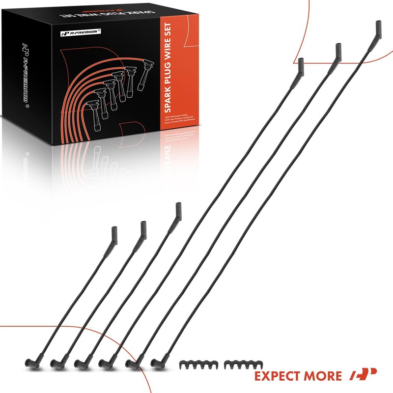 A-Premium Juego de 6 cables de bujía de encendido compatible
