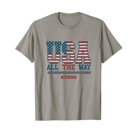 USA Flag Kendo Support All way Sport T-Shirt for Women Men