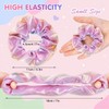 Pack of 14 Shiny Metallic Scrunchies Glitter Hair Bobbles for