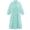 Collections Etc Women's Soft Plush Button Front Robe with Pockets