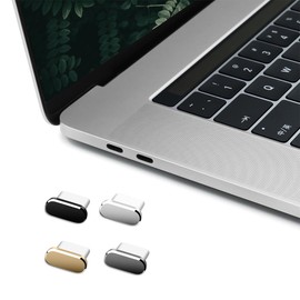 LeTradeJP 4pcs Type-C Cap Connector Cover Dustproof Protective Cover Charging Port Connector Cover for Smartphone (Black 4pcs)