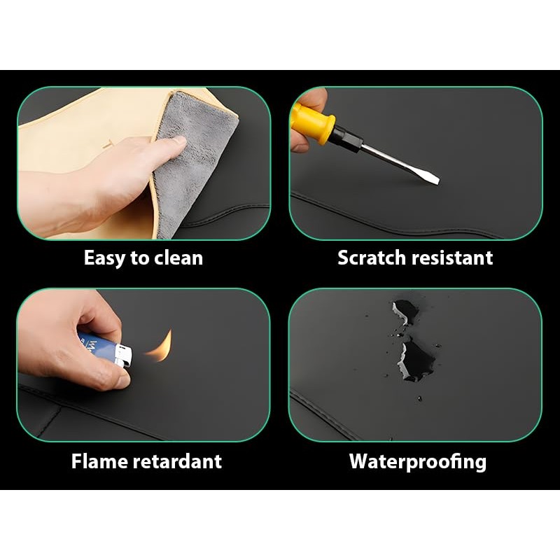 HCMAX 2 Pack Kick Mat Car Seat Back Protector Waterproof