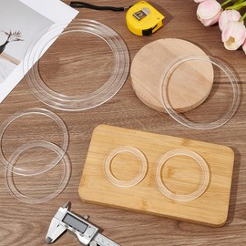 PH PandaHall Router Template for Woodworking, 8 Circle Router Jig Templates 2.8~8 inch Clear Acrylic Inlay Templates Craft Template Router Stencils for Wooden Projects Handmade Crafts Making