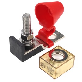 VOZINMOST MRBF Terminal Fuse Block 125A Marine Rated Battery Fuse, 5/16" Stud,58V DC Max IP66 Waterproof Fuse Holder 125A for Boat RV