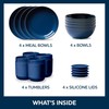 Corelle Stoneware Dinnerware Set, Handmade Reactive & Solid Glazed Ceramic